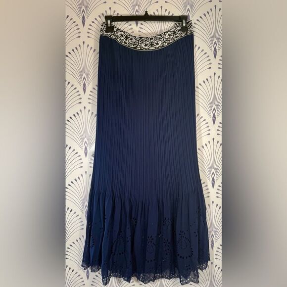 Magic Dresses & Skirts - Magic Blue Maxi Pleated A-Line Skirt